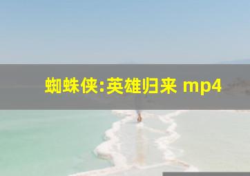 蜘蛛侠:英雄归来 mp4